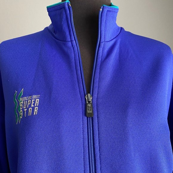 Super Star Exercise Unit sz M Long sleeve zip 80s VINTAGE athletic jacket - Picture 2 of 11